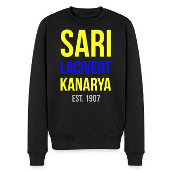 Kanarya - Männer Premium Bio Pullover - Schwarz - Vorne - Nico (187cm)