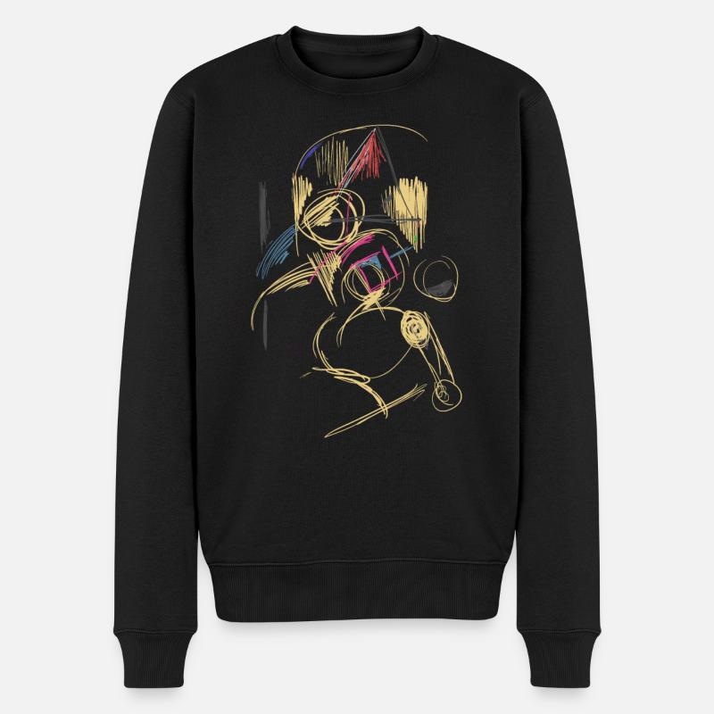 abstrait - Pull Premium bio Homme - noir