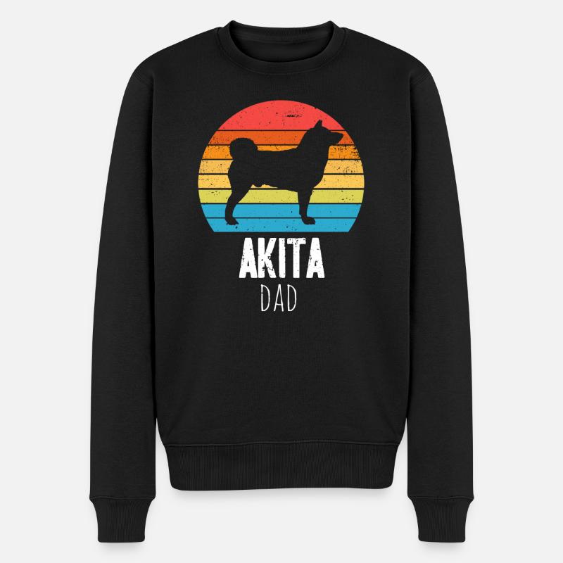 Akita - Männer Premium Bio Pullover - Schwarz