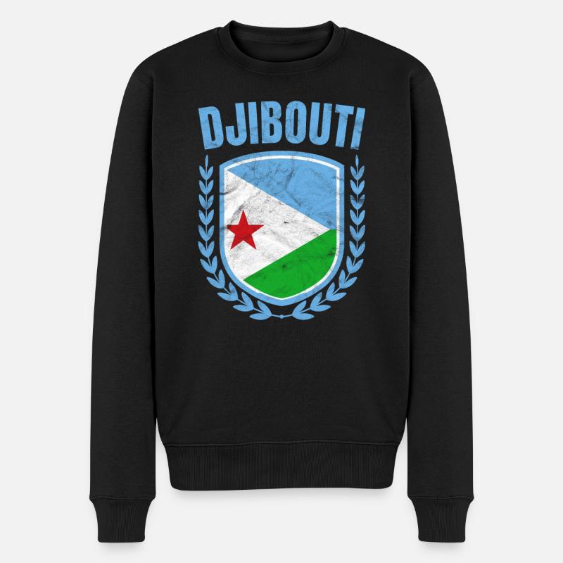 Dschibuti - Männer Premium Bio Pullover - Schwarz