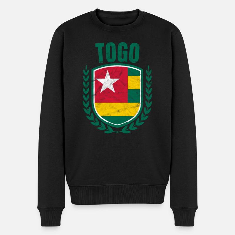Togo - Männer Premium Bio Pullover - Schwarz