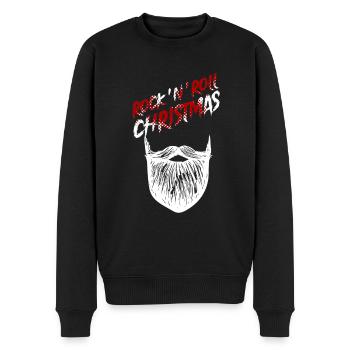 Rock Christmas - Männer Premium Bio Pullover - Schwarz - Vorne - Nico (187cm)