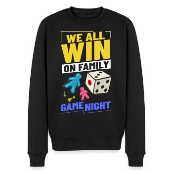 Famille de joueurs de jeux de société - Pull Premium bio Homme - noir - Devant - Nico (187cm)
