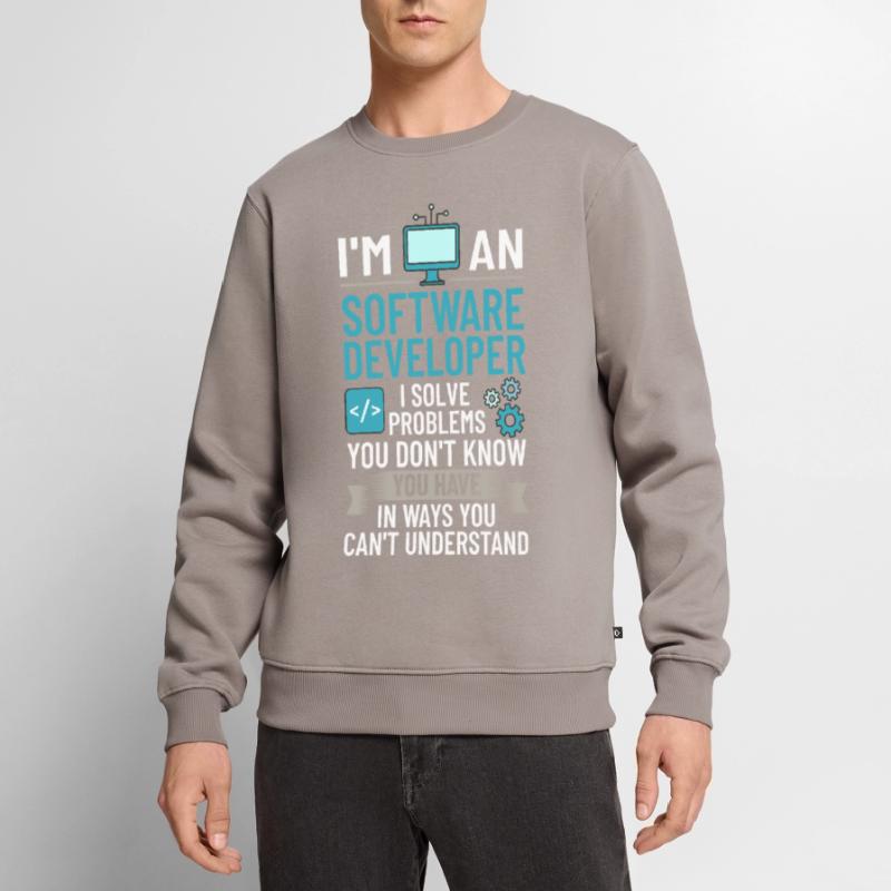 Software Development Software Developer Developer Men's Premium Organic Jumper