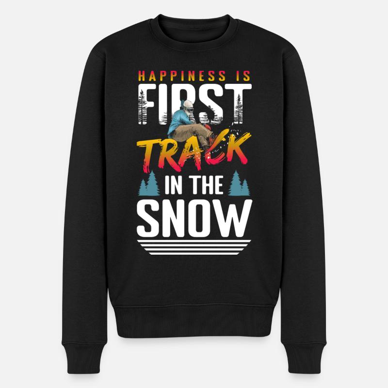 Snowboarding Schnee Freestyle - Männer Premium Bio Pullover - Schwarz