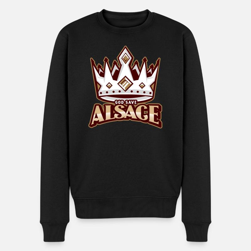 Elsass Gott retten - Männer Premium Bio Pullover - Schwarz