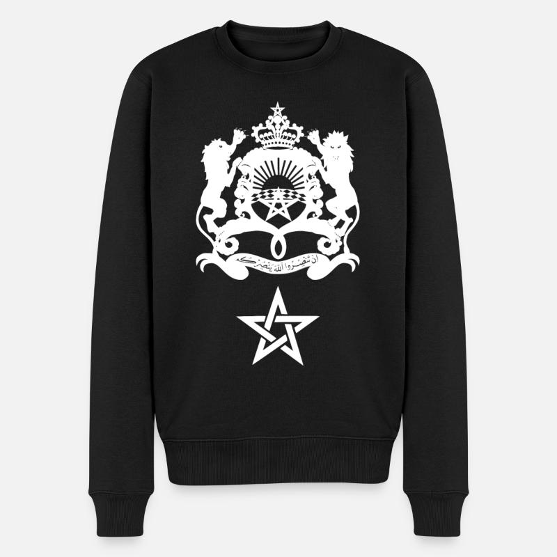 Königreich Marokko Marokkanischer Star - Männer Premium Bio Pullover - Schwarz