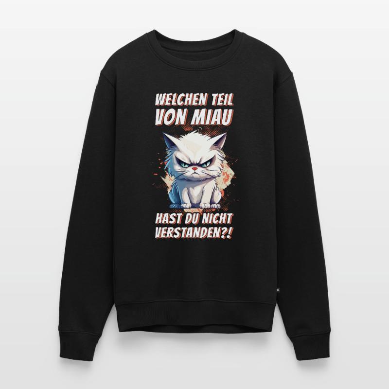 cat grumpy grumpy grumpy meow funny Men's Premium Organic Jumper