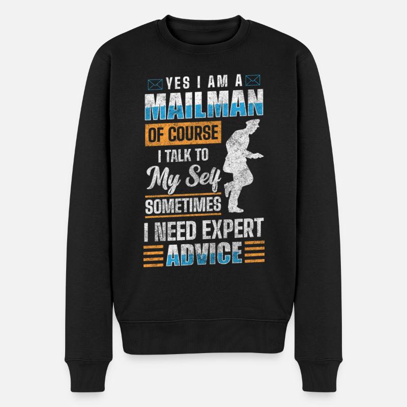 Postbote Briefe Beruf Briefbote - Männer Premium Bio Pullover - Schwarz