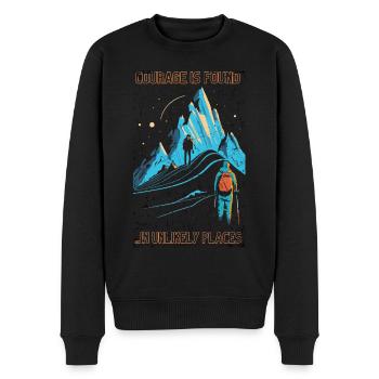 The Alpinist Design - Men's Premium Organic Jumper - black - Front - Nico (187cm)