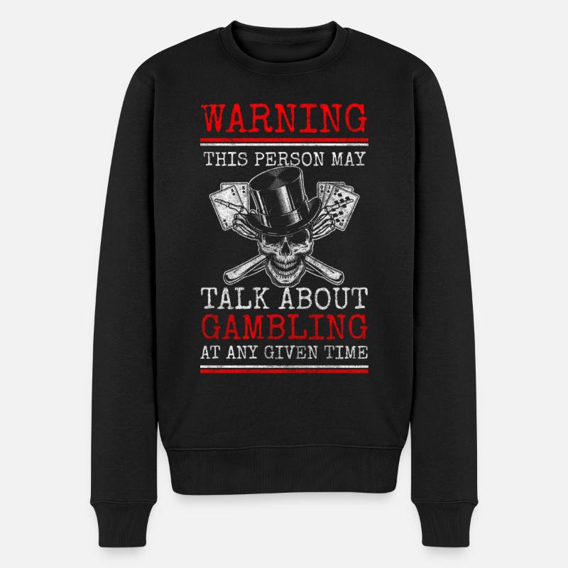 Joueur Deck Poker Skat - Pull Premium bio Homme - noir