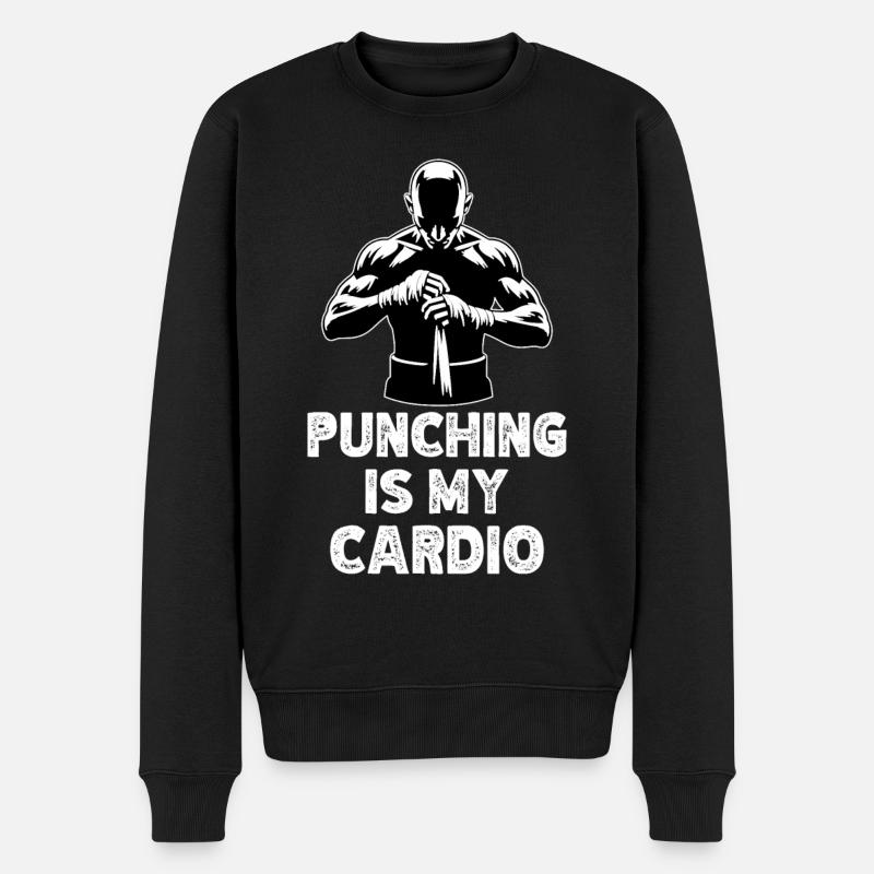 Boxen Boxer Kickboxen Zitat - Männer Premium Bio Pullover - Schwarz