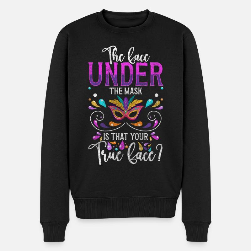 Party Parade Maskiert Schutz - Männer Premium Bio Pullover - Schwarz
