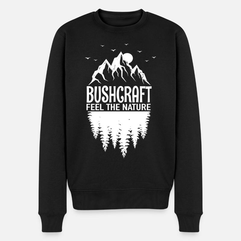 Survie en plein air Bushcraft - Pull Premium bio Homme - noir