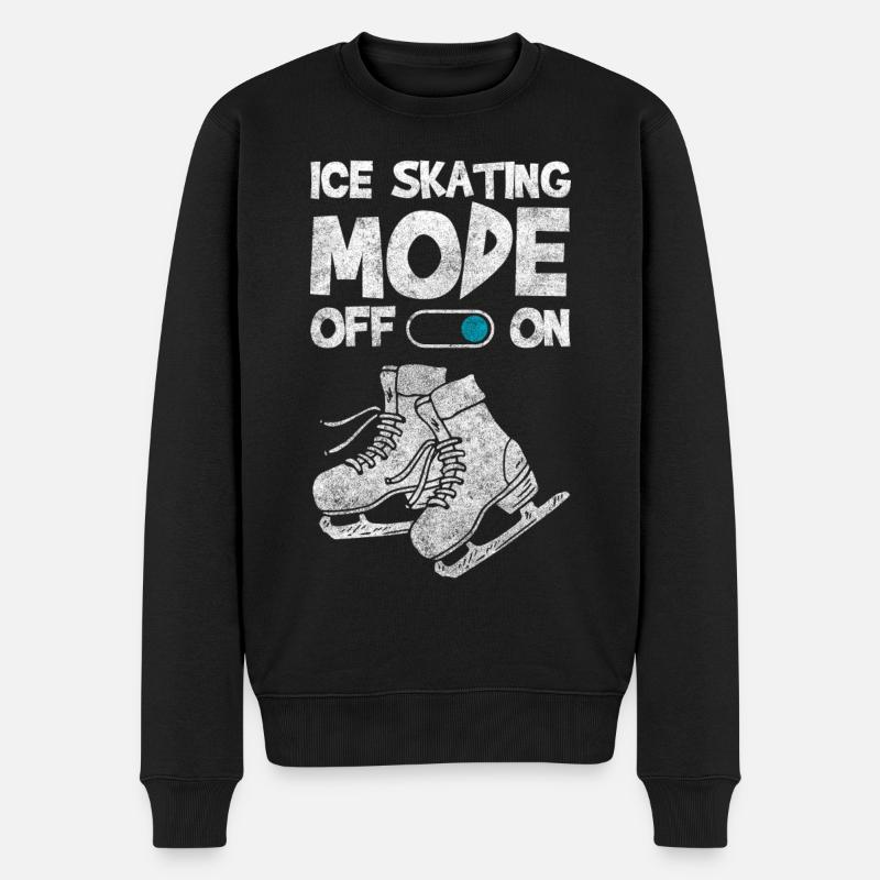 Eisläufer Cool Sportlich - Männer Premium Bio Pullover - Schwarz