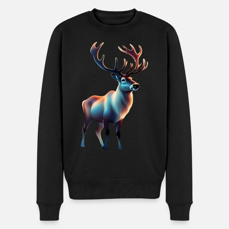 Conception de renne cool - Pull Premium bio Homme - noir