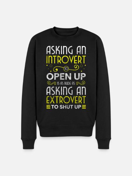 Introvert Human Alone Single - Men's Premium Organic Jumper - black