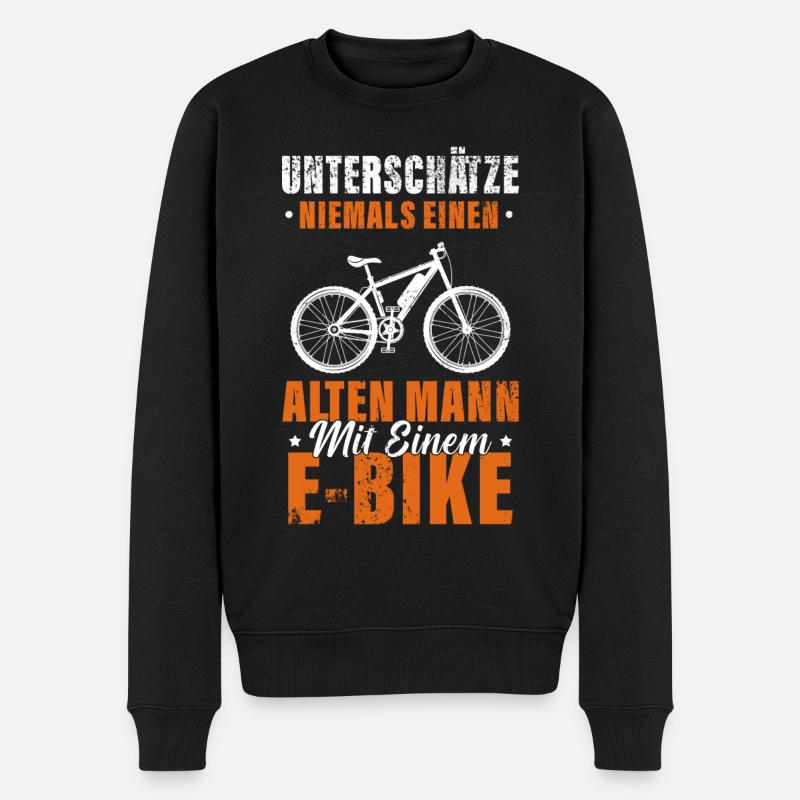 Unterschätze niemals einen alten Mann - Männer Premium Bio Pullover - Schwarz