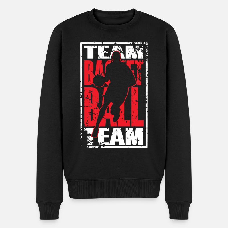 Basketball Basketballer - Männer Premium Bio Pullover - Schwarz