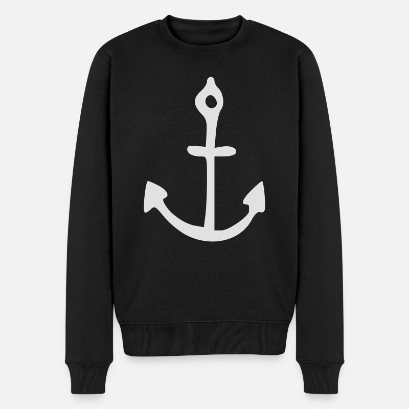 anker - Männer Premium Bio Pullover - Schwarz