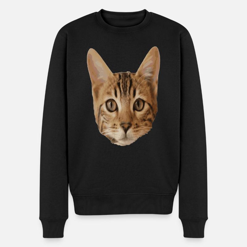 Tête de chat - Pull Premium bio Homme - noir