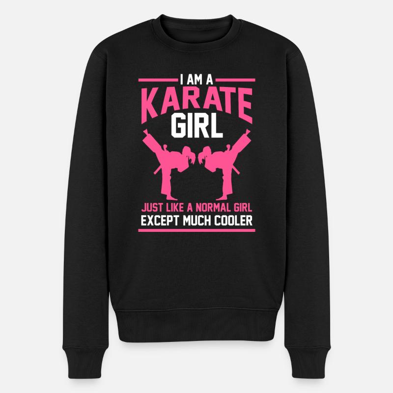 Karate Mädchen Geschenk - Männer Premium Bio Pullover - Schwarz