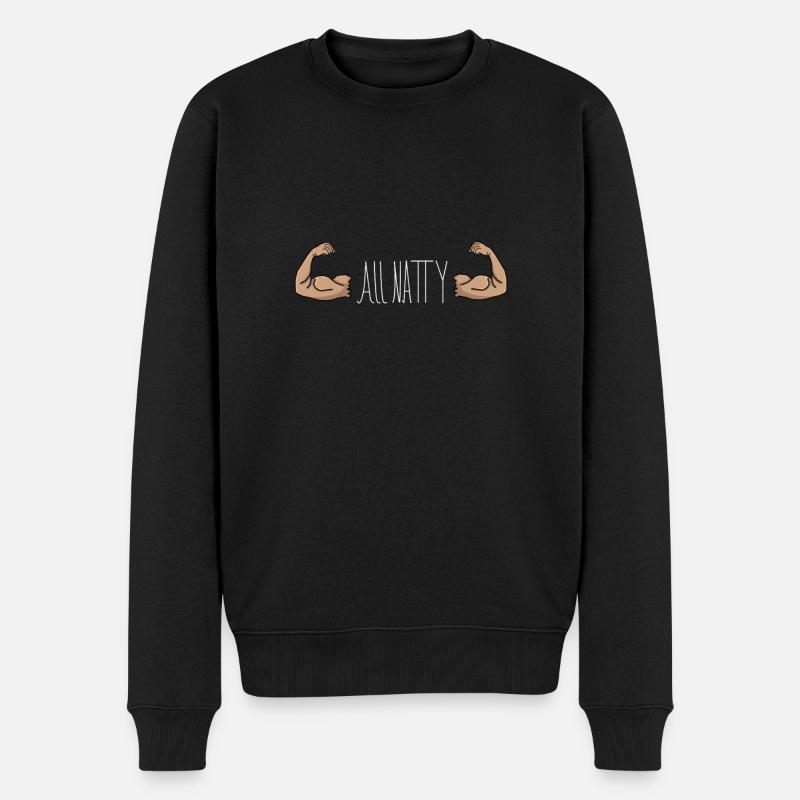 All Natty Light - Männer Premium Bio Pullover - Schwarz