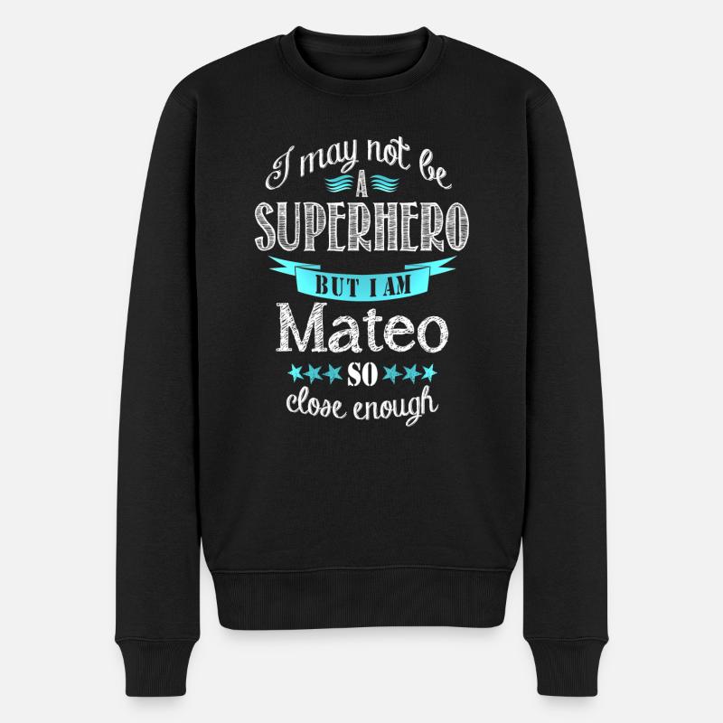 Mateo - Männer Premium Bio Pullover - Schwarz