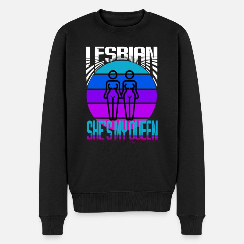 Lesbian - Männer Premium Bio Pullover - Schwarz