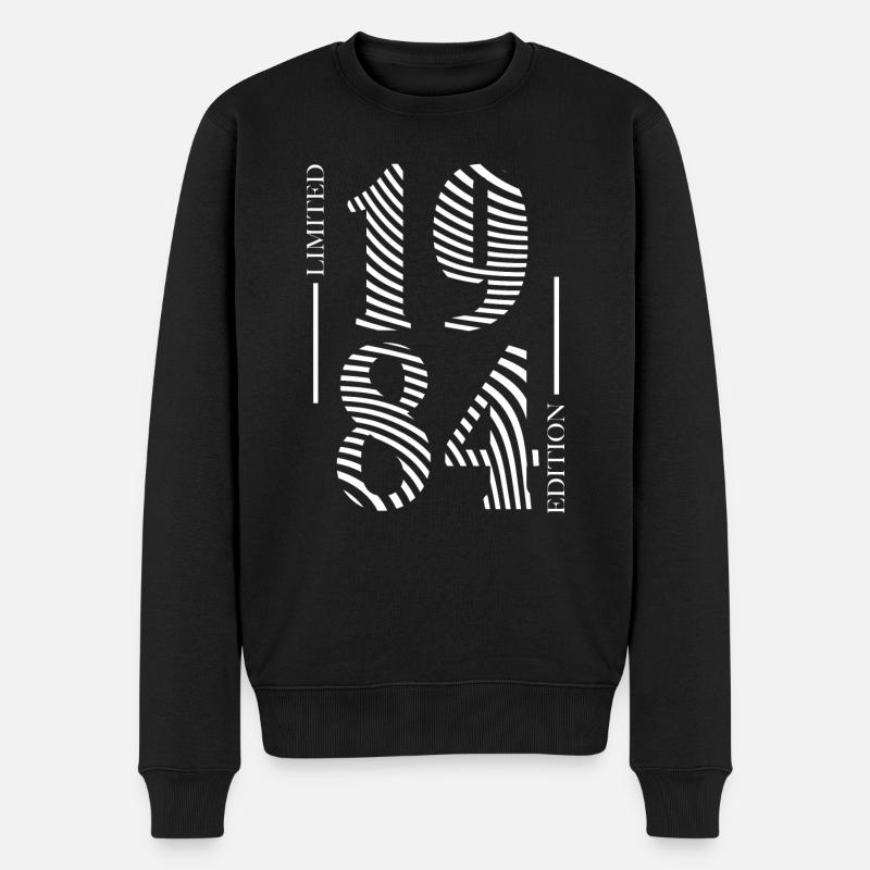 1984 Limited Edition Geburtstagsdesign - Männer Premium Bio Pullover - Schwarz