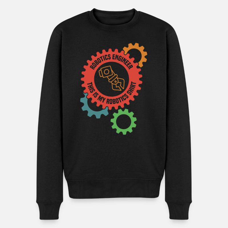 Robotik Technik Mechanik Elektronik - Männer Premium Bio Pullover - Schwarz