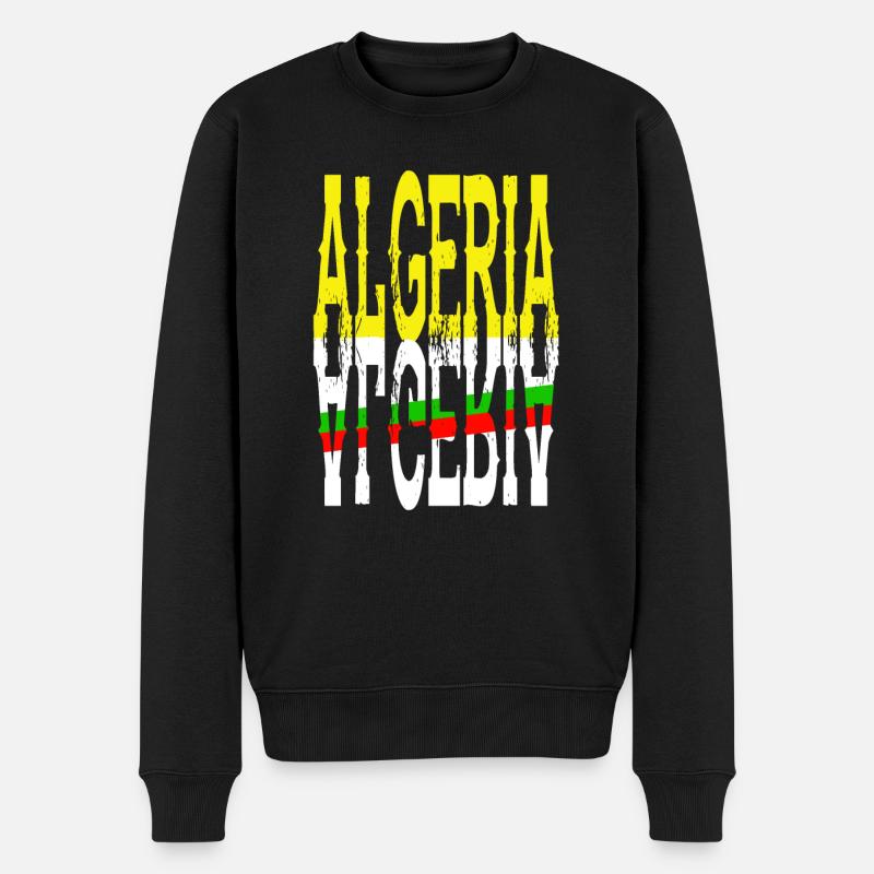 Algerien - Männer Premium Bio Pullover - Schwarz