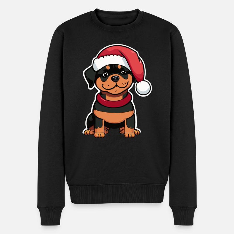Noël sucré Rottweiler - Pull Premium bio Homme - noir