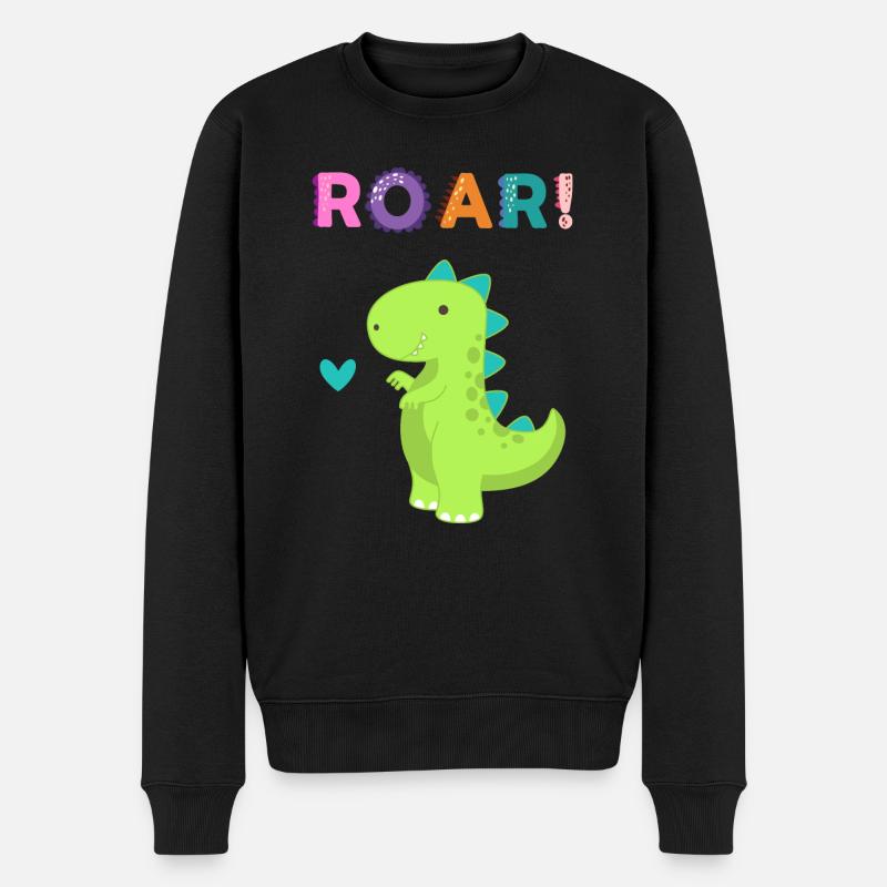 Roar - Doux Dino ! - Pull Premium bio Homme - noir