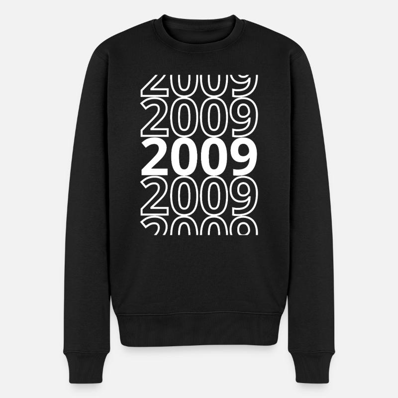 2009 2009 2009 - Männer Premium Bio Pullover - Schwarz