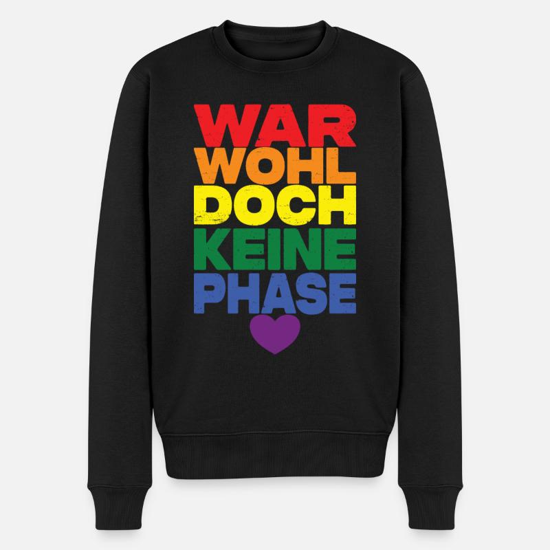 War Wohl Doch Keine Phase - Männer Premium Bio Pullover - Schwarz
