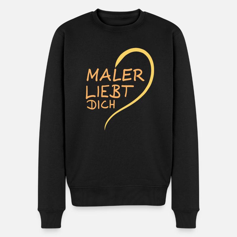 Maler - Männer Premium Bio Pullover - Schwarz