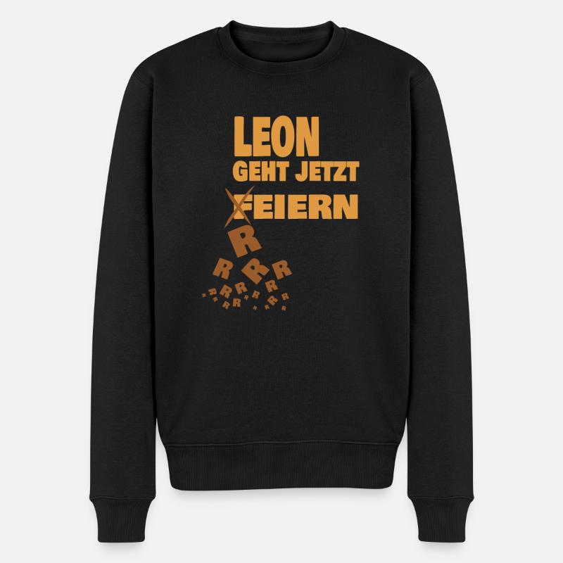 leon - Männer Premium Bio Pullover - Schwarz