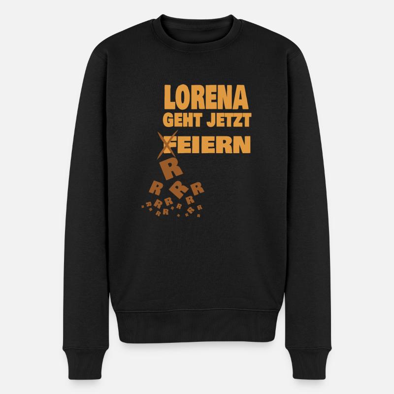 lorena - Männer Premium Bio Pullover - Schwarz