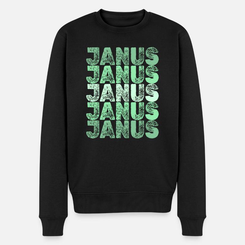 Nom Prénom Janus - Pull Premium bio Homme - noir