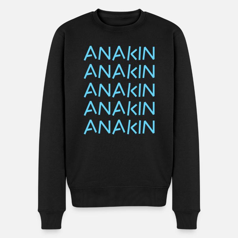 Jungenname Anakin - Männer Premium Bio Pullover - Schwarz