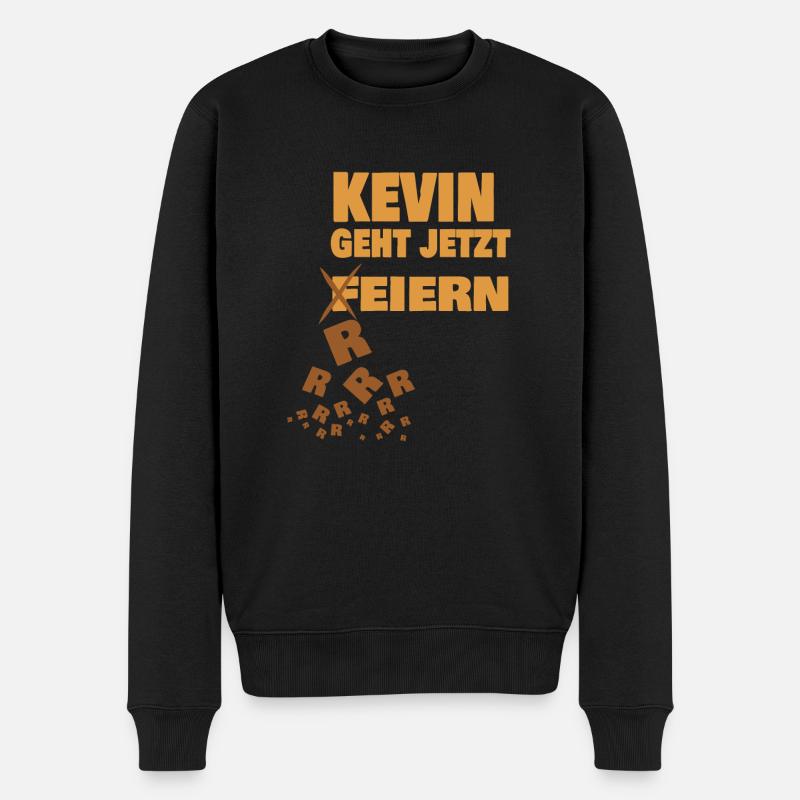Kevin Kevin - Männer Premium Bio Pullover - Schwarz
