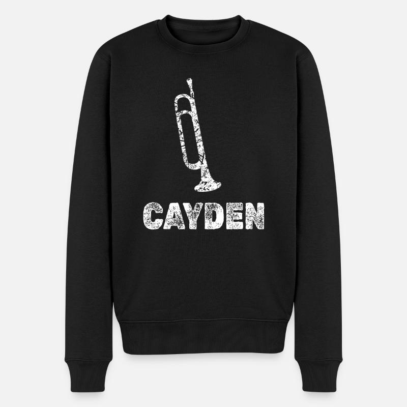 Blasmusik Cayden - Männer Premium Bio Pullover - Schwarz