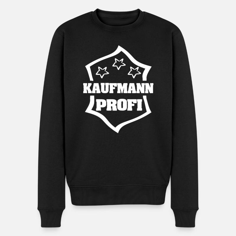 Kaufmann als Beruf - Männer Premium Bio Pullover - Schwarz