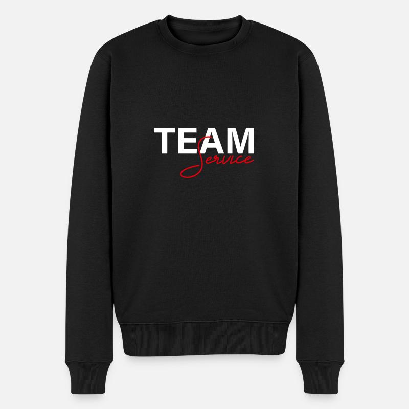 Team service - Männer Premium Bio Pullover - Schwarz
