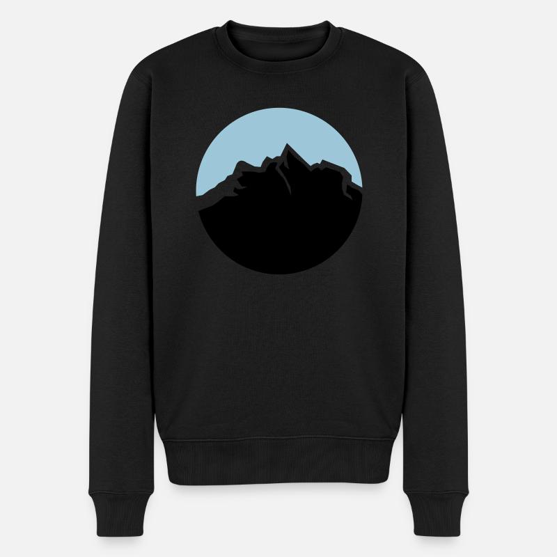 gebirge - Männer Premium Bio Pullover - Schwarz