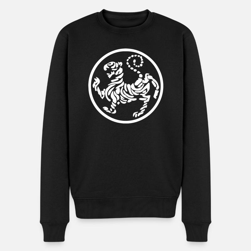 Shotokan Karate Tiger - Männer Premium Bio Pullover - Schwarz