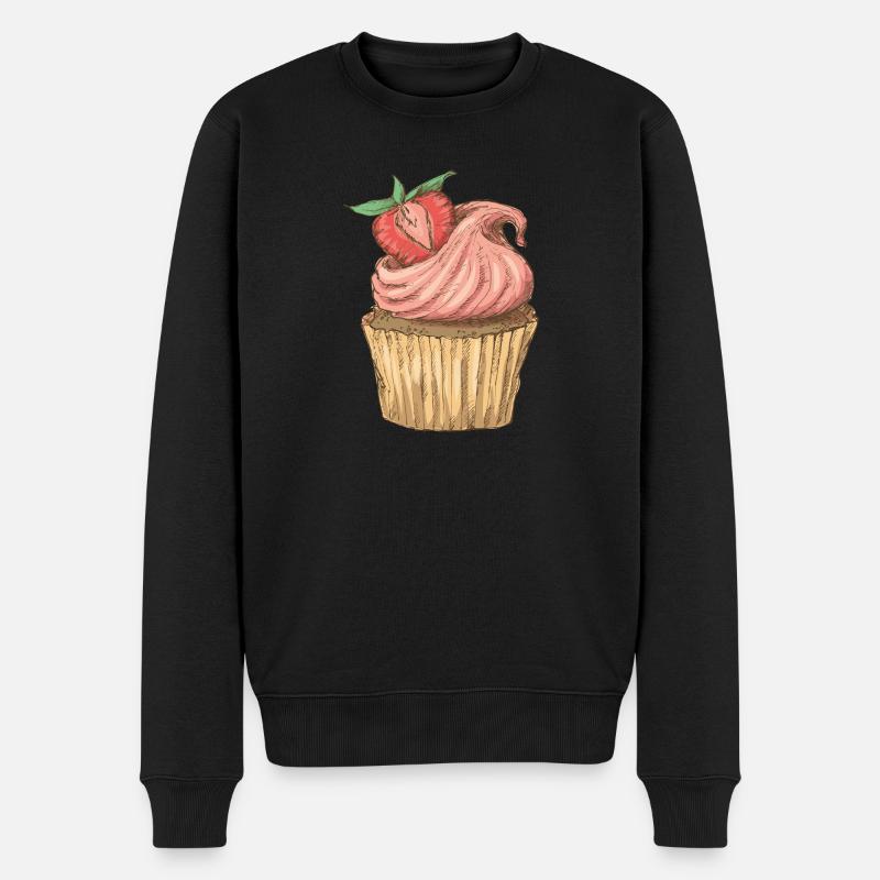 Cupcake - Männer Premium Bio Pullover - Schwarz