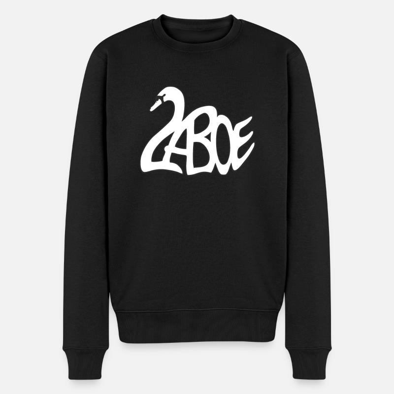 Laboe Schwan weiss - Männer Premium Bio Pullover - Schwarz