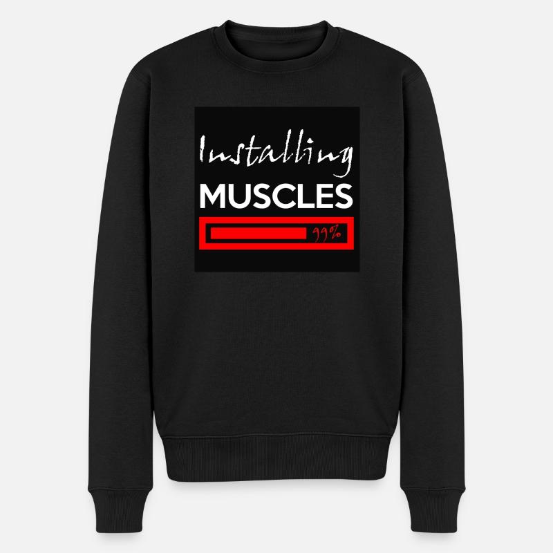 Krafttraining - Männer Premium Bio Pullover - Schwarz
